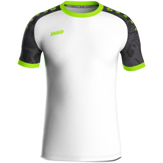 Afbeeldingen van Shirt Iconic KM wit/zwart/fluogroen