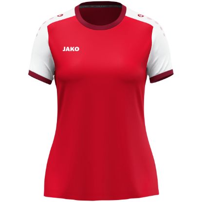 Afbeeldingen van Shirt Dynamic KM damesmaten rood/wit/donkerrood
