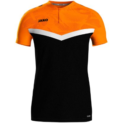 Afbeeldingen van Polo Iconic zwart/fluo oranje